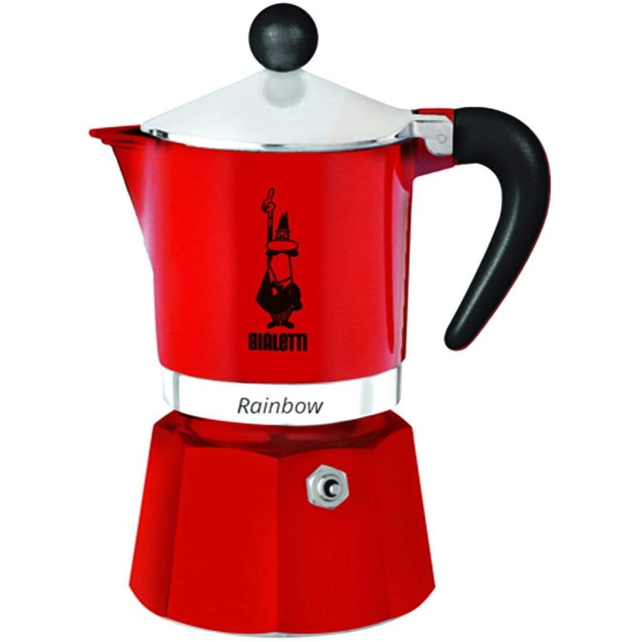 Oferte la Espressor Bialetti Rainbow, capacitate 150 ml, pentru 3 cesti, Rosu