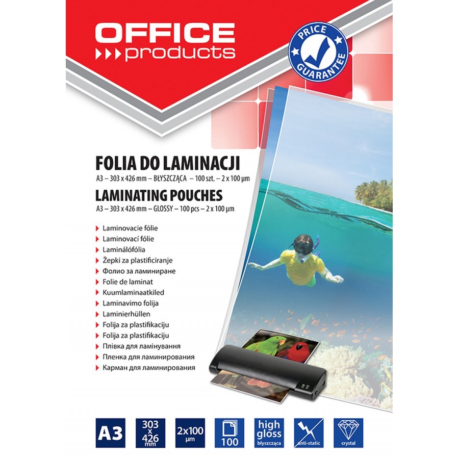 Oferte la Folie de laminat Folie pentru laminare, A3 100 microni 100buc/top Office Products