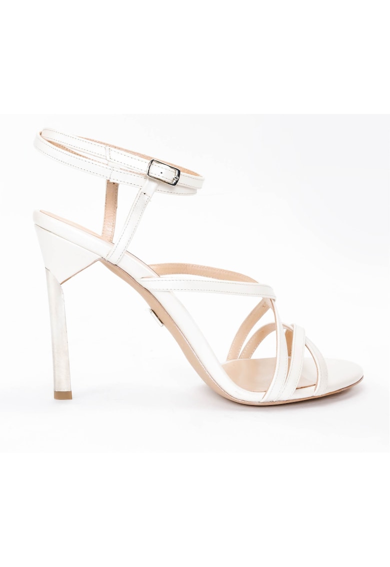 Sandale cu barete in X Marry - Ivoire