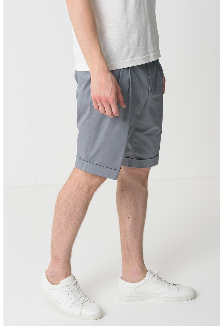 Oferte la Bermude chino cu buzunare oblice - Gri