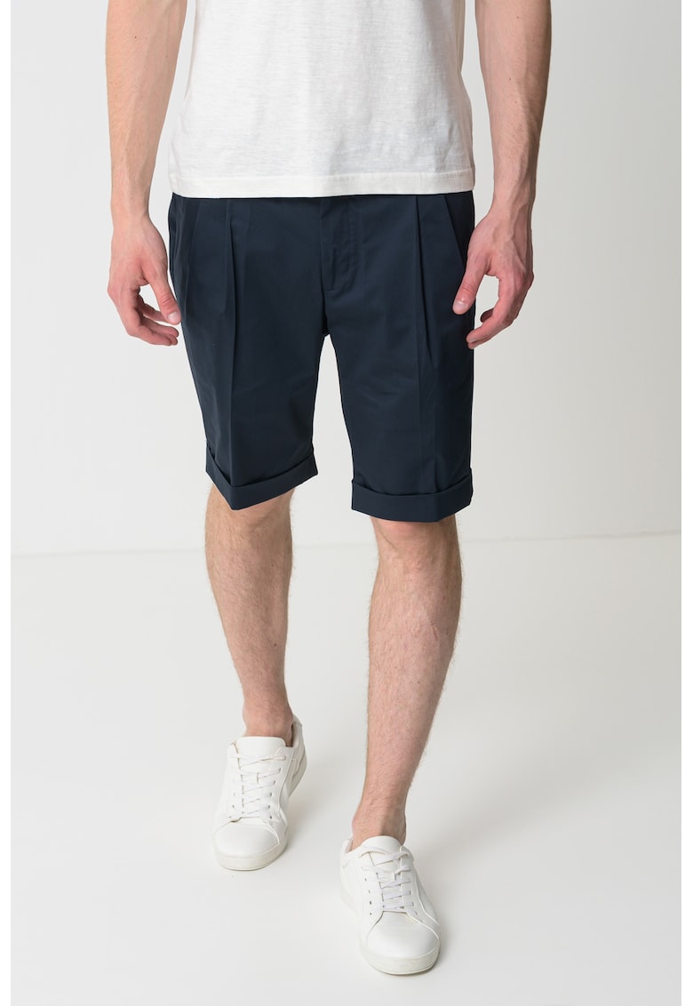 Oferte la Bermude chino cu buzunare oblice - Bleumarin