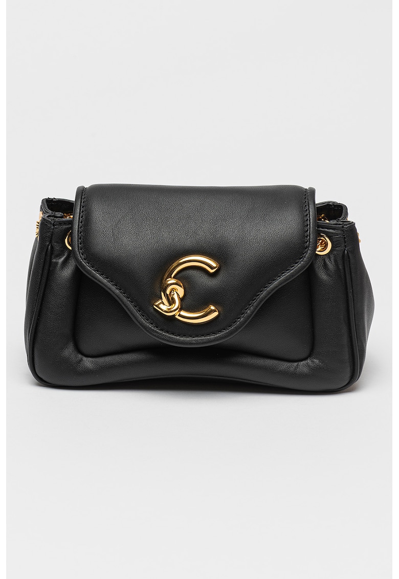 Oferte la Geanta crossbody din piele cu bareta din lant C-Me - Negru