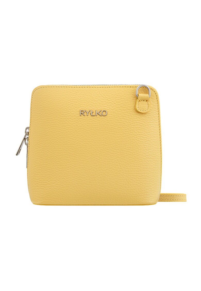 Oferte la Geanta crossbody din piele - Galben sofran