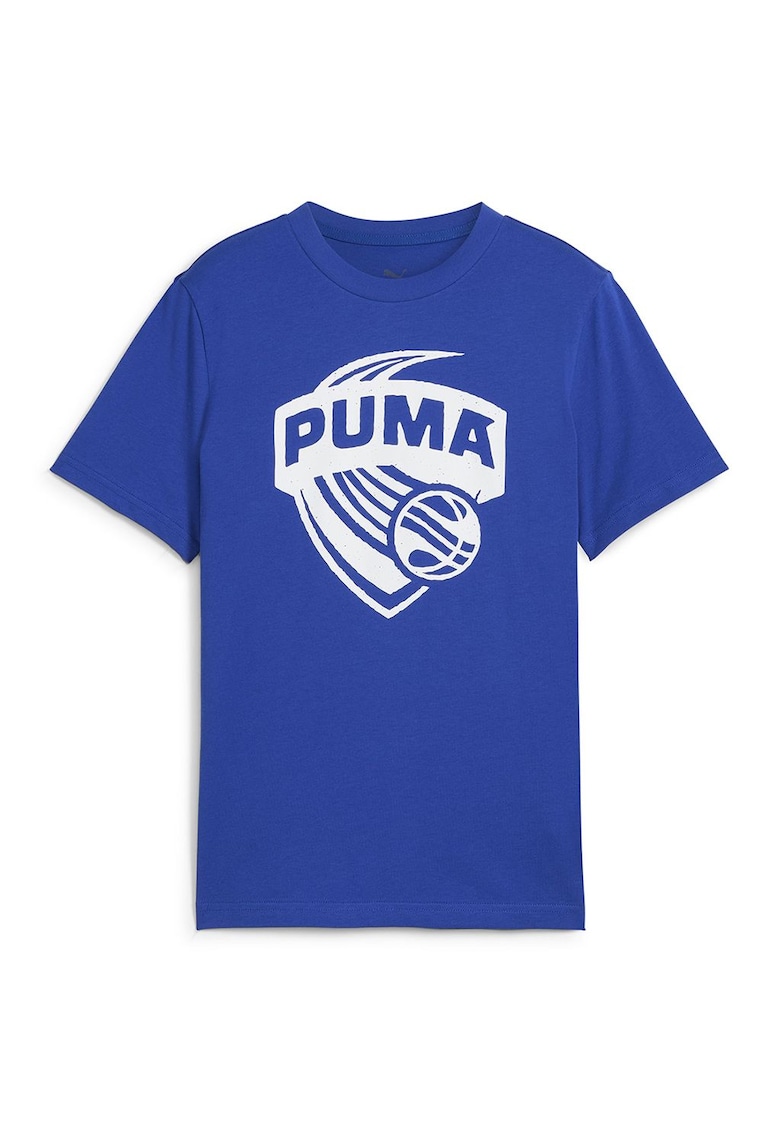 Oferte la Tricou din bumbac cu imprimeu logo - pentru baschet - Albastru royal/Alb optic