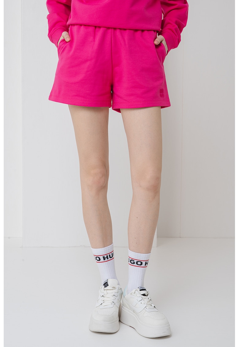 Oferte la Pantaloni scurti din bumbac cu logo Ninosta - Fucsia