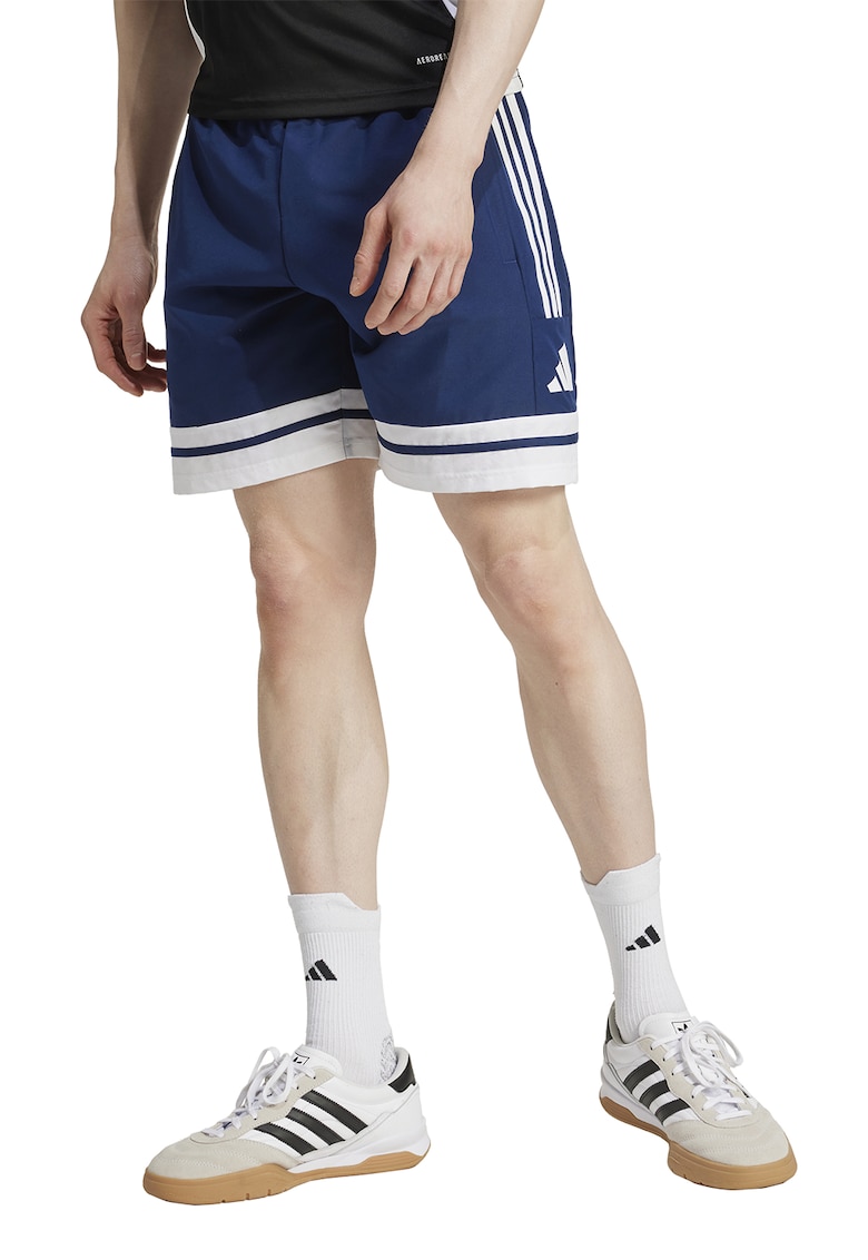 Oferte la Pantaloni scurti cu detaliu logo pentru fotbal - Albastru inchis/Alb optic