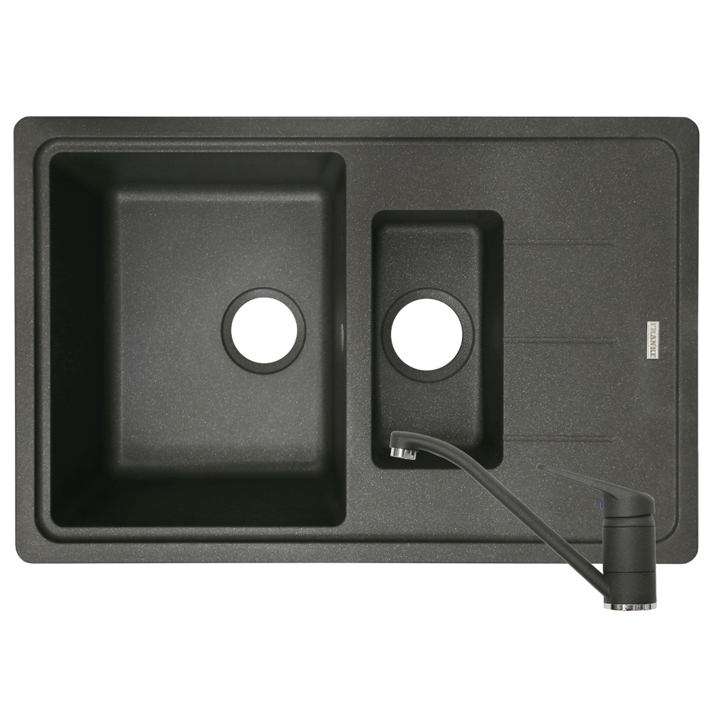 Oferte la Pachet Franke BFG 651-78 chiuveta si baterie Grafite, cuva reversibila, negru, 780 x 500 mm