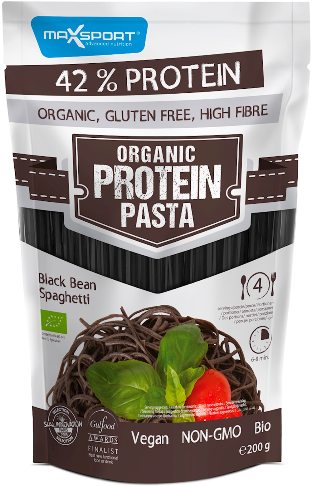 Oferte la Paste bio din fasole neagra cu continut ridicat de proteine, 200g Max Sport