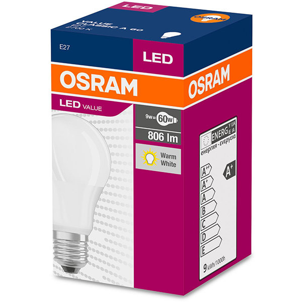 Oferte la Bec LED LED VALUE CLASSIC A E27 8.5W 60W 2700K 806 lm A+ Lumina calda