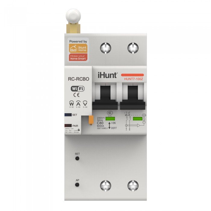 Siguranta automata inteligenta cu contorizare 2P 40A WiFi White Black