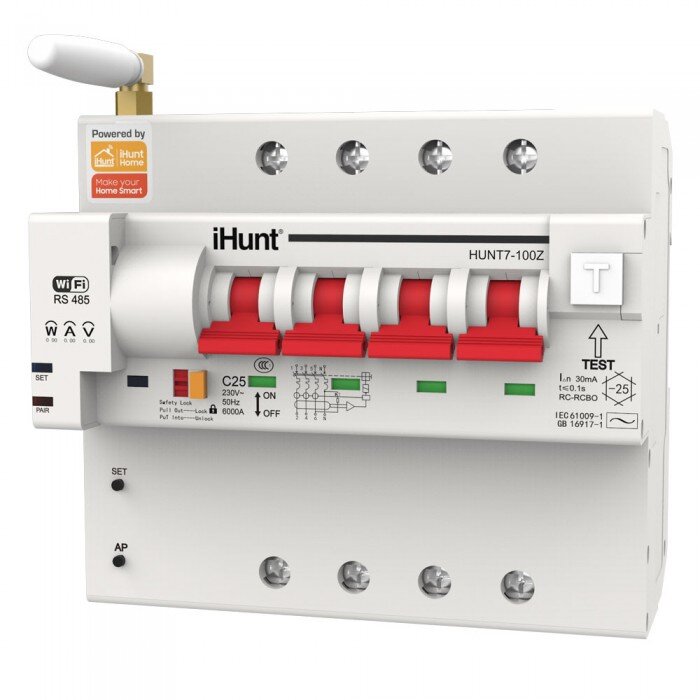 Siguranta Automata Inteligenta WIFI 2P 32A Metering Leakage Alb