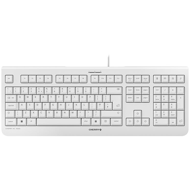 Tastatura KC 1000 USB Layour English UK 109 Taste Alb