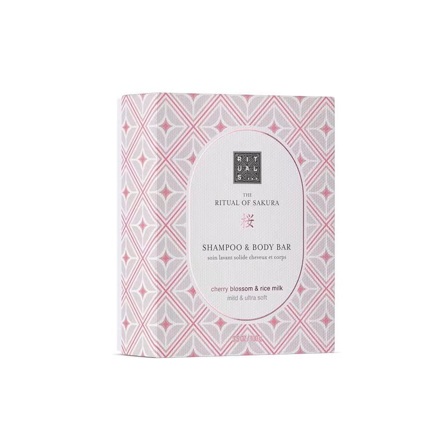 Oferte la Sampon Solid & Sapun Corp 2 in 1 cu Floare de Cires si Lapte de Orez – Rituals The Ritual of Sakura, 100 g