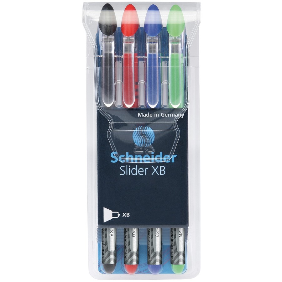 Pix SCHNEIDER Slider Basic XB, rubber grip, 8 culori/set - (BK,RE,BL,OG,VI,PK,LBL,LGR)