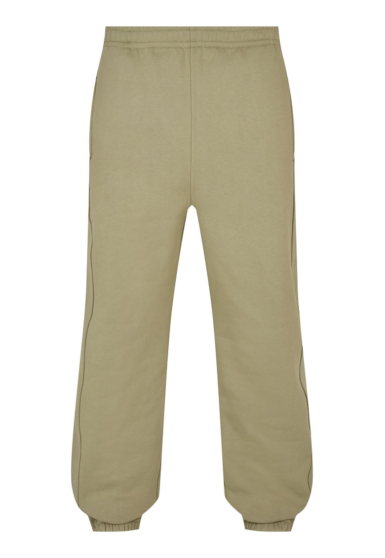 Oferte la Pantaloni de trening cu model uni si buzunare oblice - Kaki