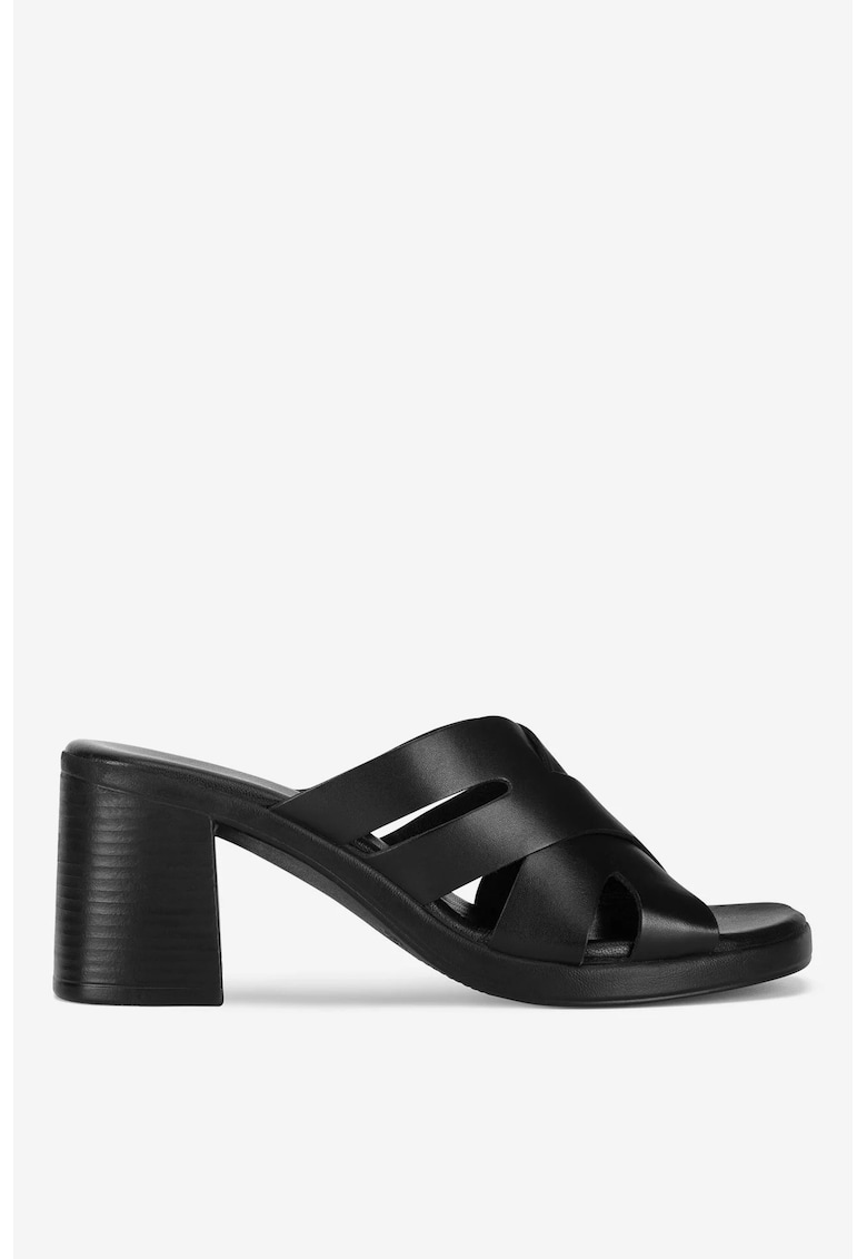 Papuci dama 5905588689300 - Piele naturala - Negru - Negru