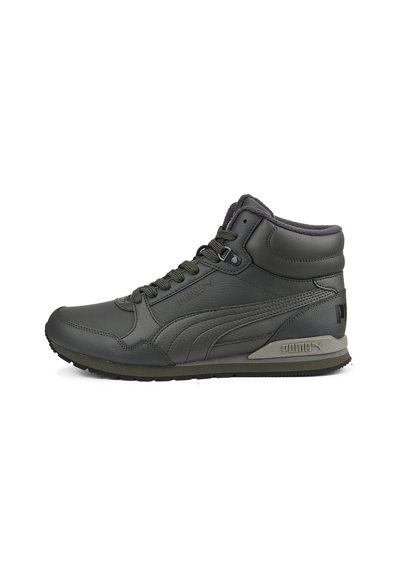 Pantofi sport mid-high unisex de piele ST Runner v3 - Gri inchis