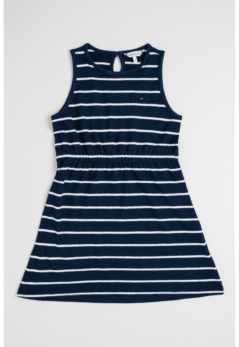 Oferte la Rochie cu dungi fara maneci - Alb murdar/Bleumarin