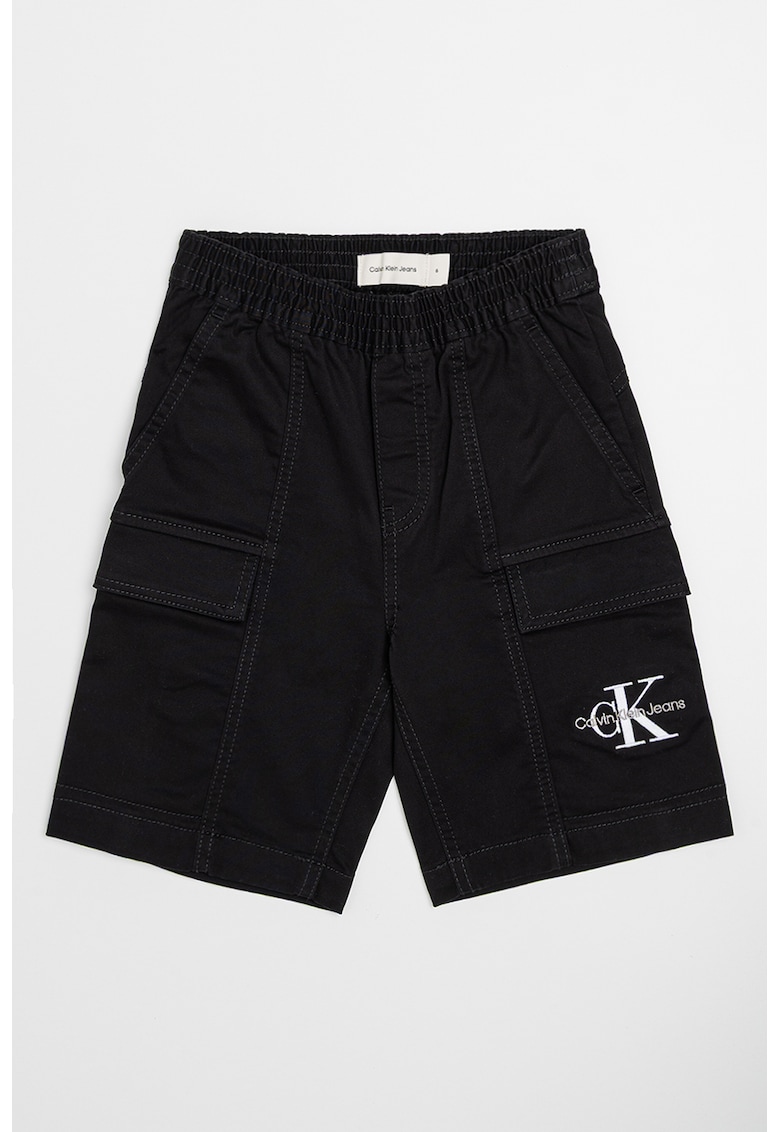 Oferte la Bermude cargo cu logo - Negru