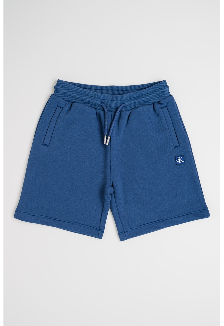 Oferte la Pantaloni scurti din amestec de bumbac cu logo - Albastru prafuit