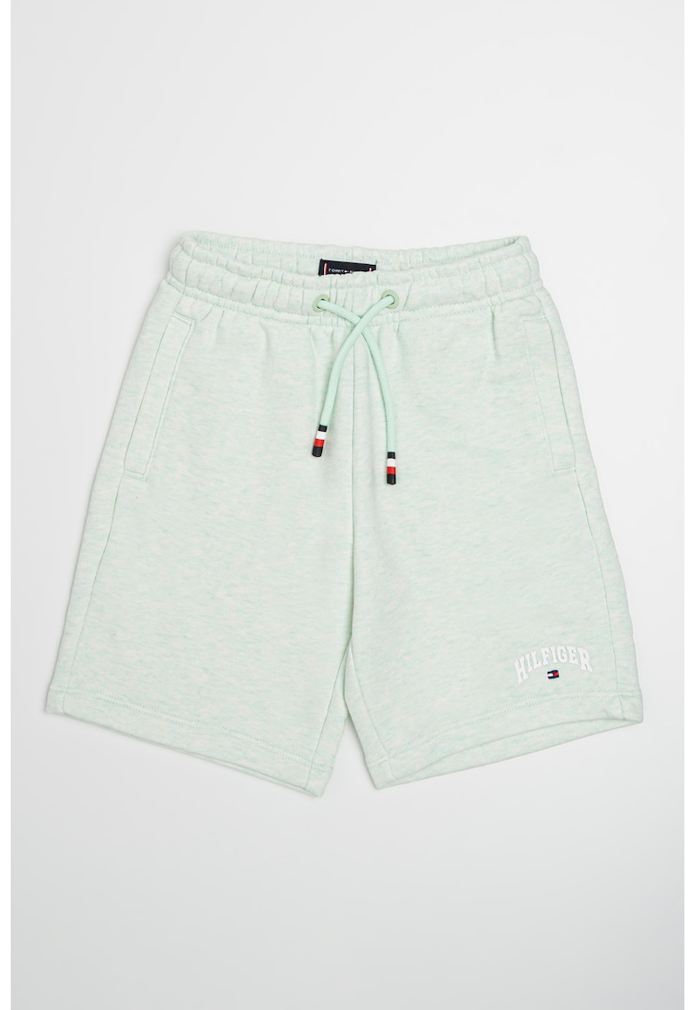 Oferte la Pantaloni scurti din amestec de bumbac cu talie ajustabila - Verde pal