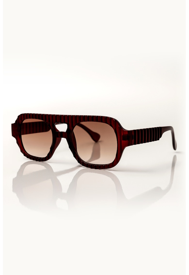 Oferte la Ochelari de soare aviator cu lentile in degrade - Maro inchis