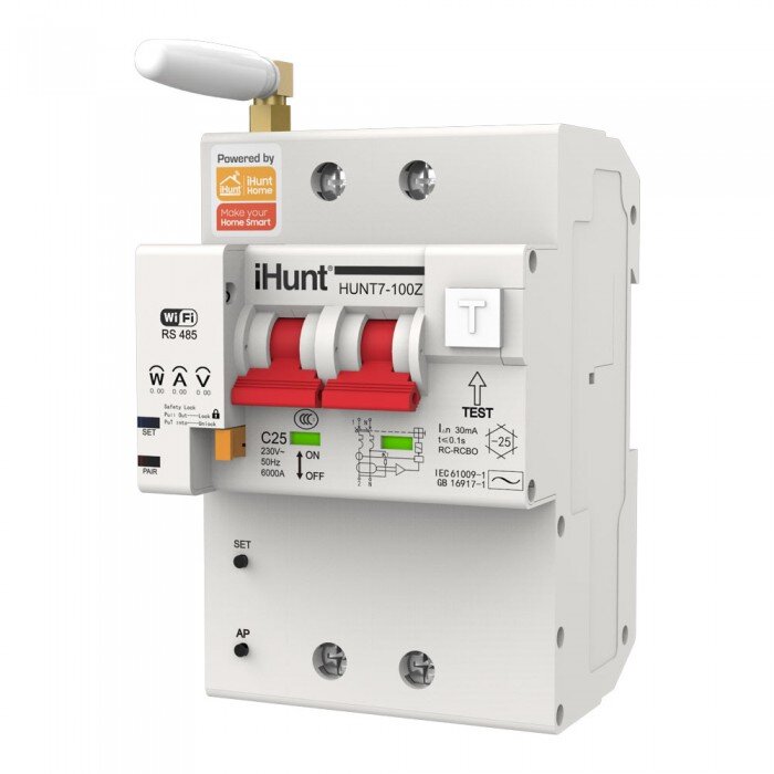 Siguranta Automata Inteligenta WIFI 2P 32A Metering Leakage Alb