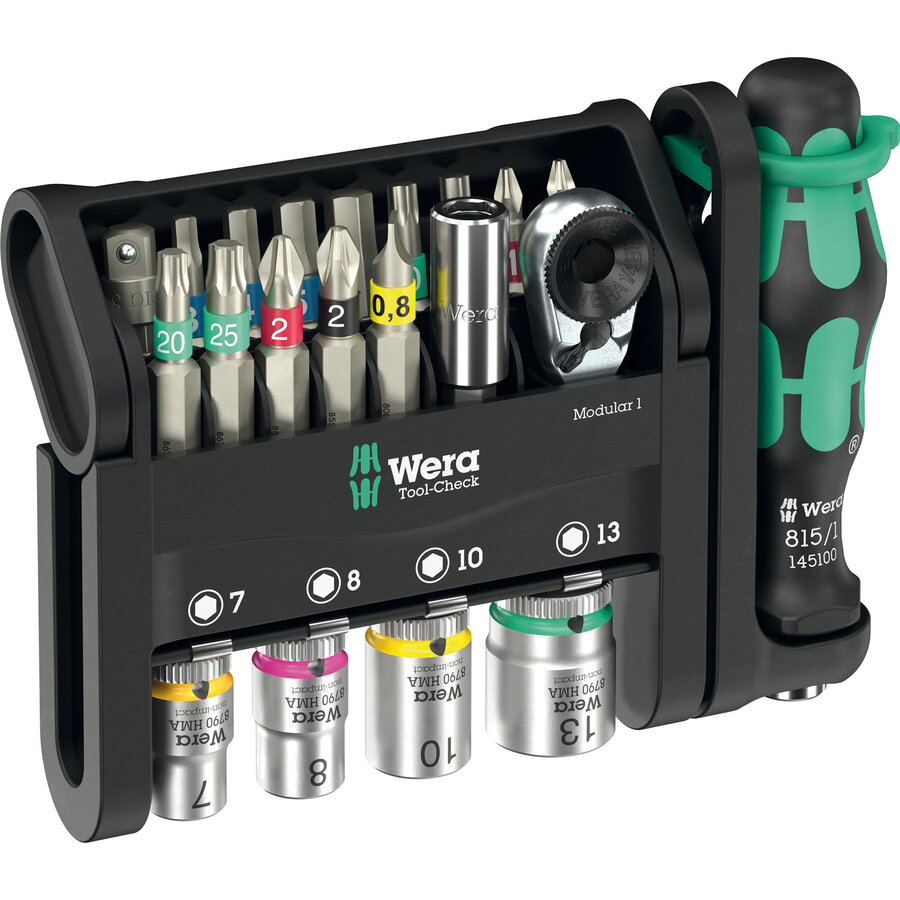 Oferte la Tool-Check Modular 1, bit set black/green, 21 pieces, including 1/4 bit ratchet