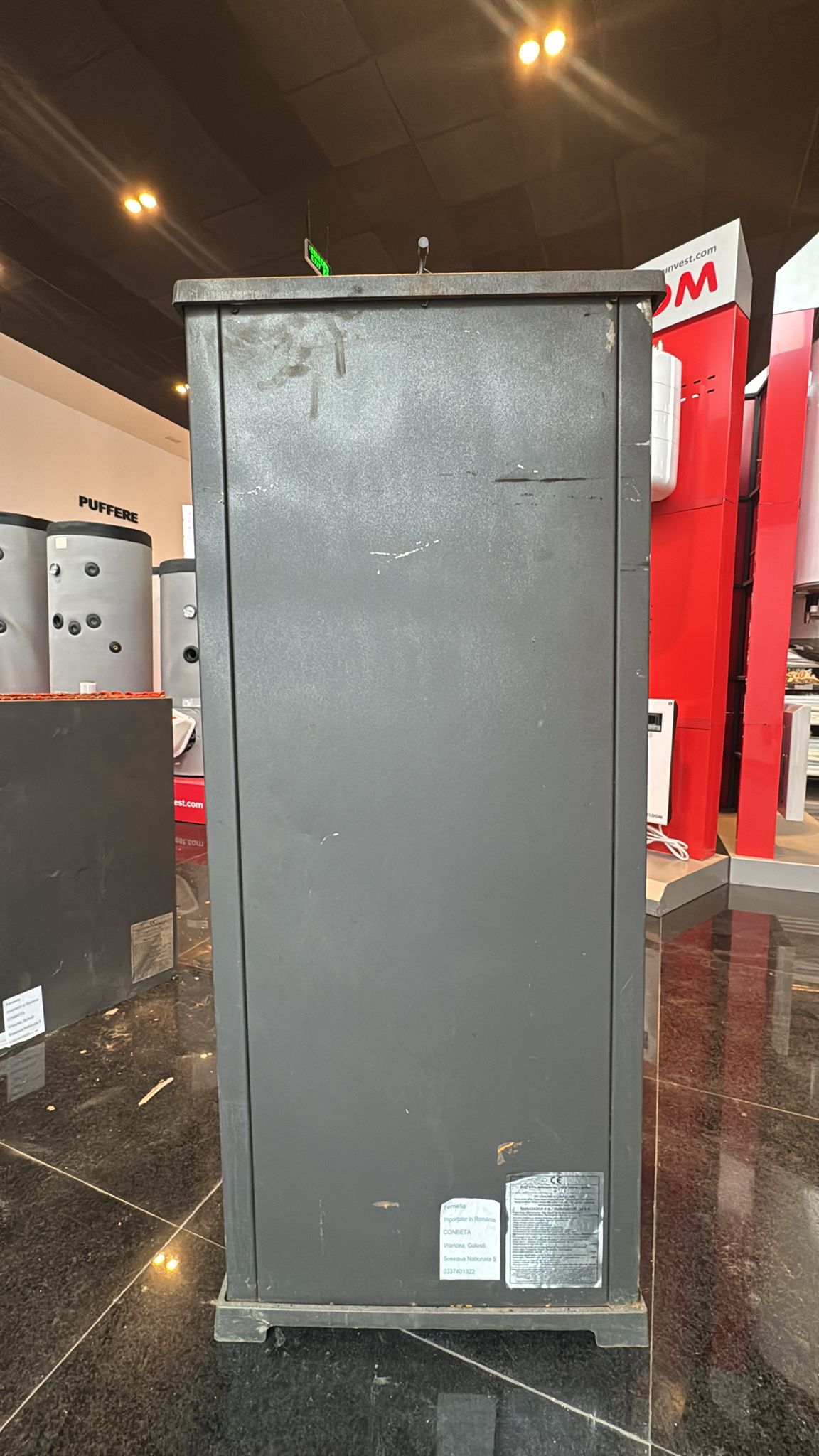 PRODUS NOU RESIGILAT USOR LOVIT DAR IN PERFECTA STARE DE FUNCTIONARE cod 6055 !!! Semineu (Soba) pe lemne Fornello Roma G Ivory 11-13 kW 490x460x1160 mm prevazut cu plita si cuptor pentru gatit gratar ardere din fonta camera de ardere samotata