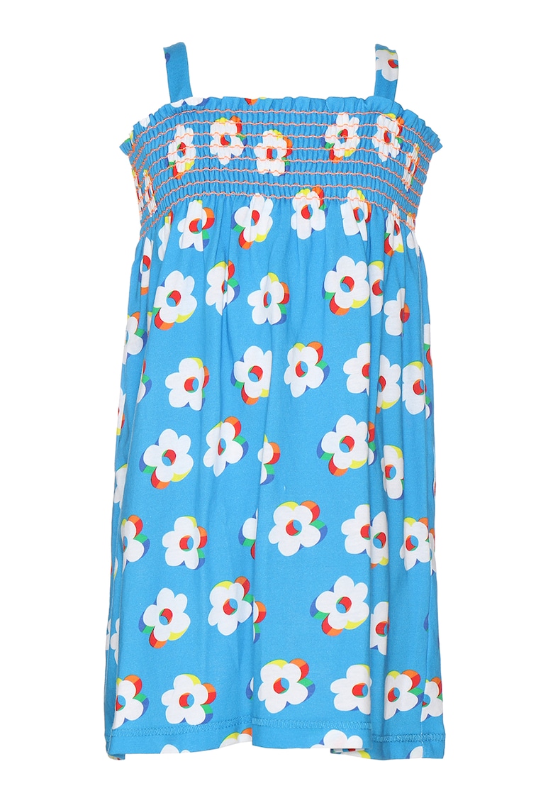 Oferte la Rochie cu imprimeu floral - fara maneci - Alb/Albastru