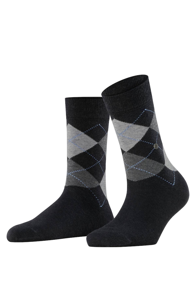 Oferte la Sosete lungi cu model - Negru/Gri/Albastru deschis