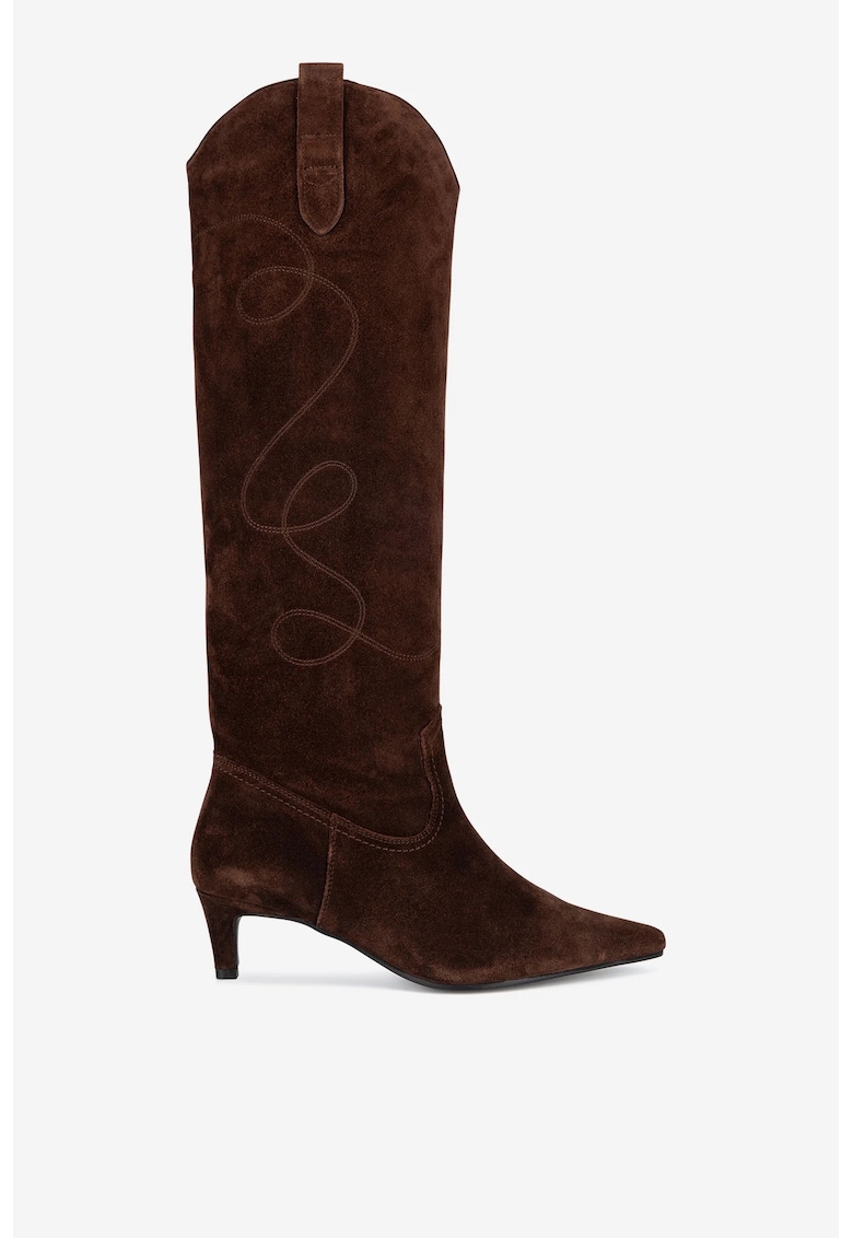 Cizme dama  5905588882572 - Piele intoarsa - Maro - Maro