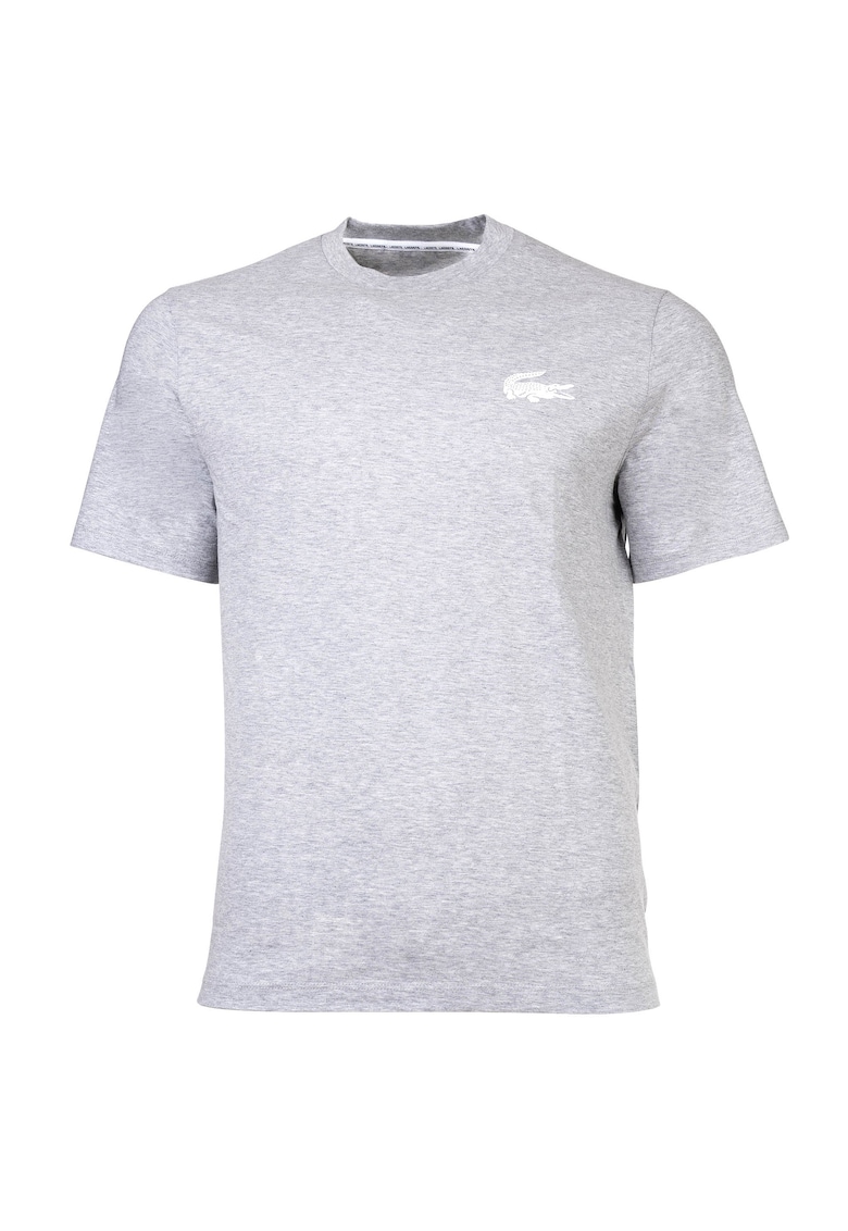 Oferte la Tricou cu decolteu la baza gatului si logo - Gri