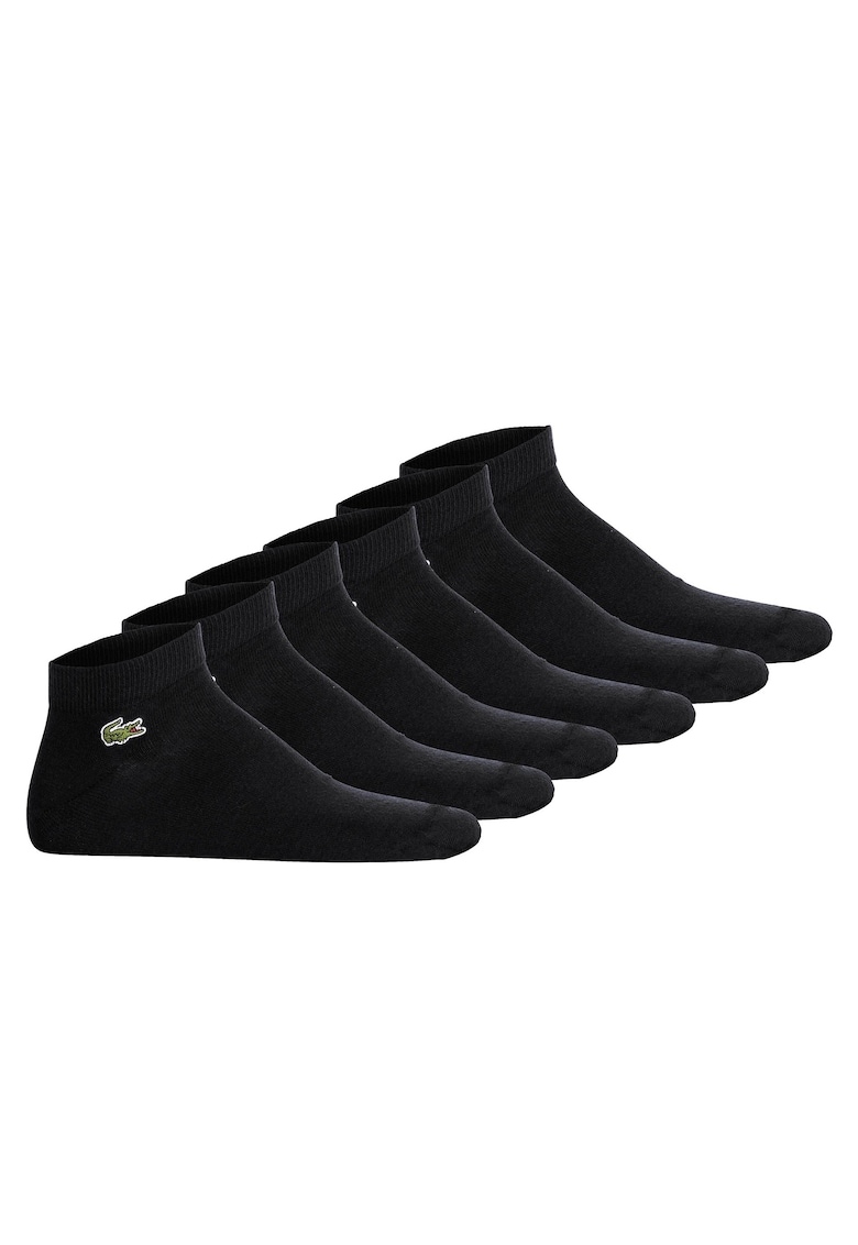 Oferte la Set de sosete unisex pana la glezna - cu logo - 6 perechi - Negru