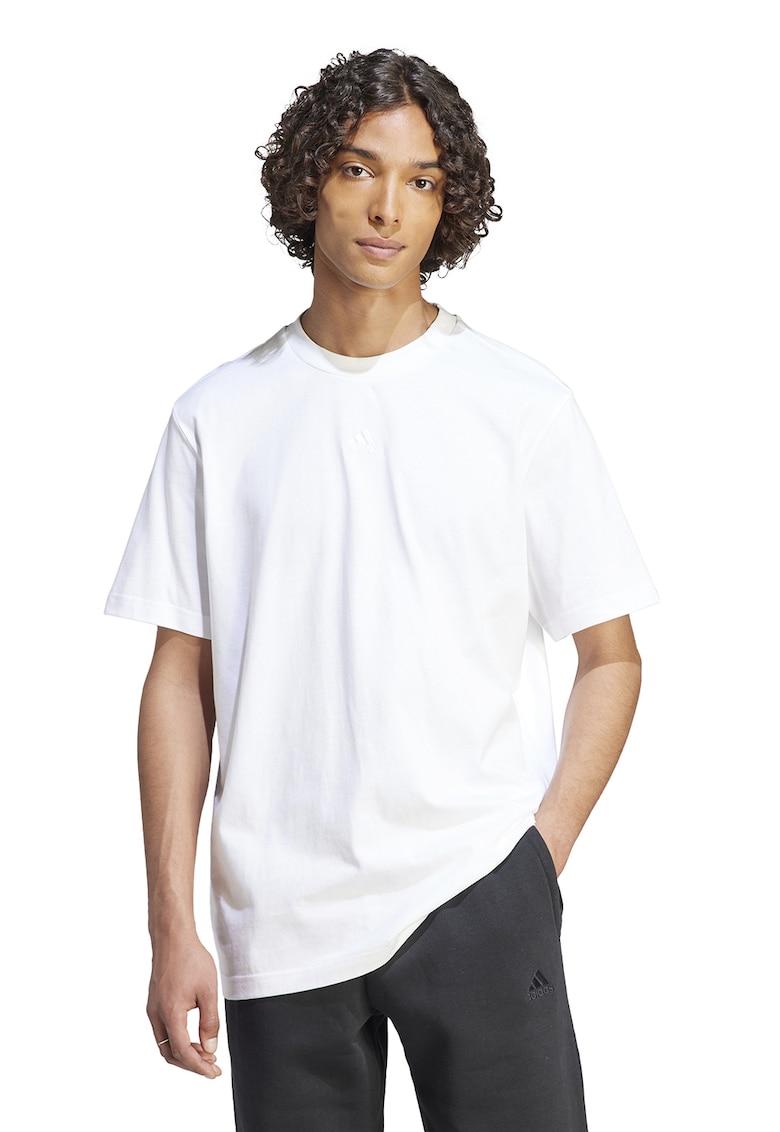 Tricou supradimensionat cu logo pe partea din spate - Alb