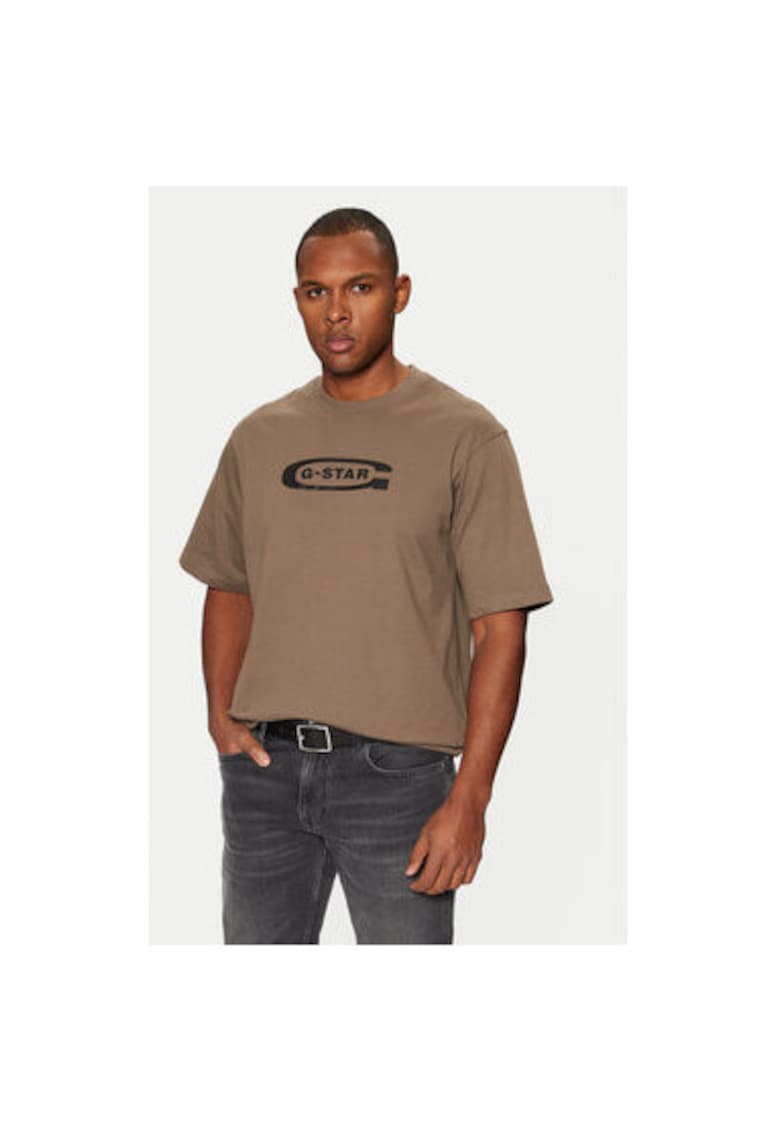 Oferte la Tricou barbati - G Star Raw - 304710315 - Bumbac organic - Maro - Maro