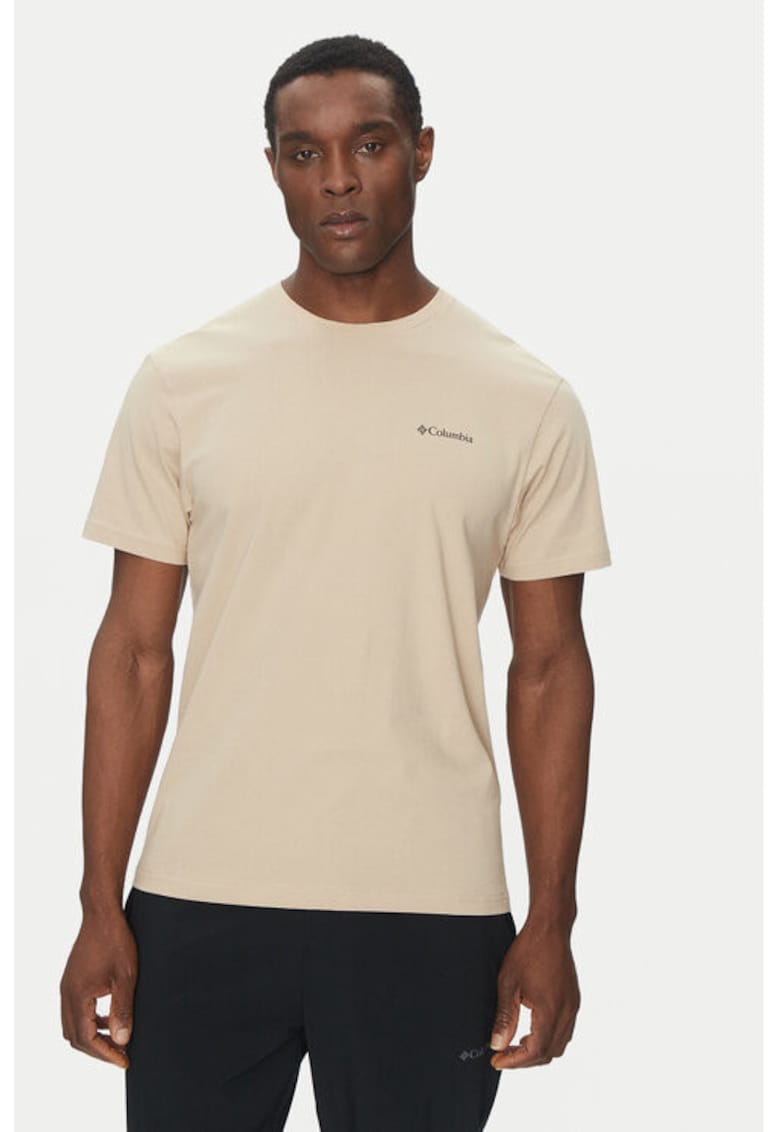 Tricou barbati - 304693342 - Bumbac - Bej - Bej