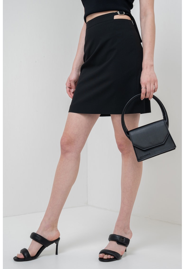 Oferte la Fusta mini cu decupaje - Negru