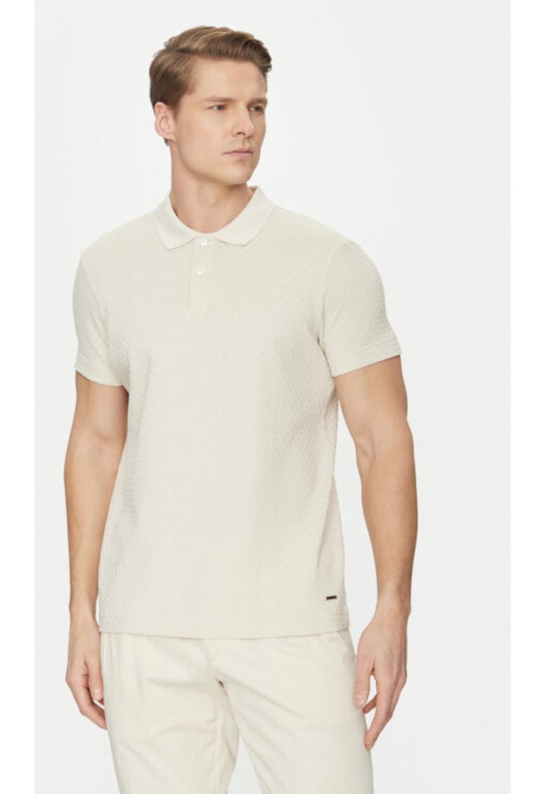 Tricou barbati - 304687112 - Bumbac - Bej - Bej