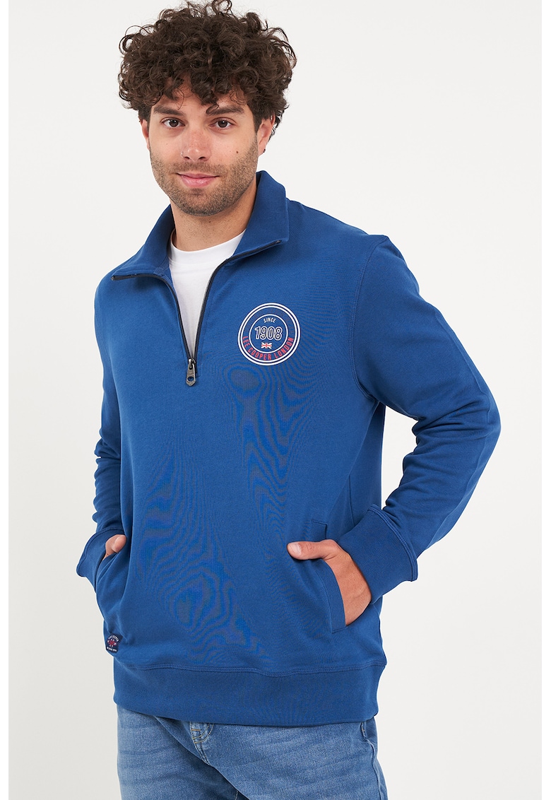 Oferte la Bluza de trening din bumbac cu fenta cu fermoar - Albastru royal