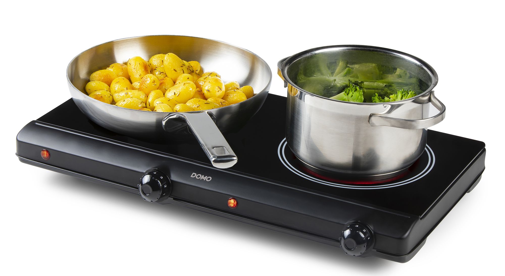 Oferte la Plita de gatit ceramica ECO Domo DO339KP, 2 arzatoare Ø 18 cm, 2500 W