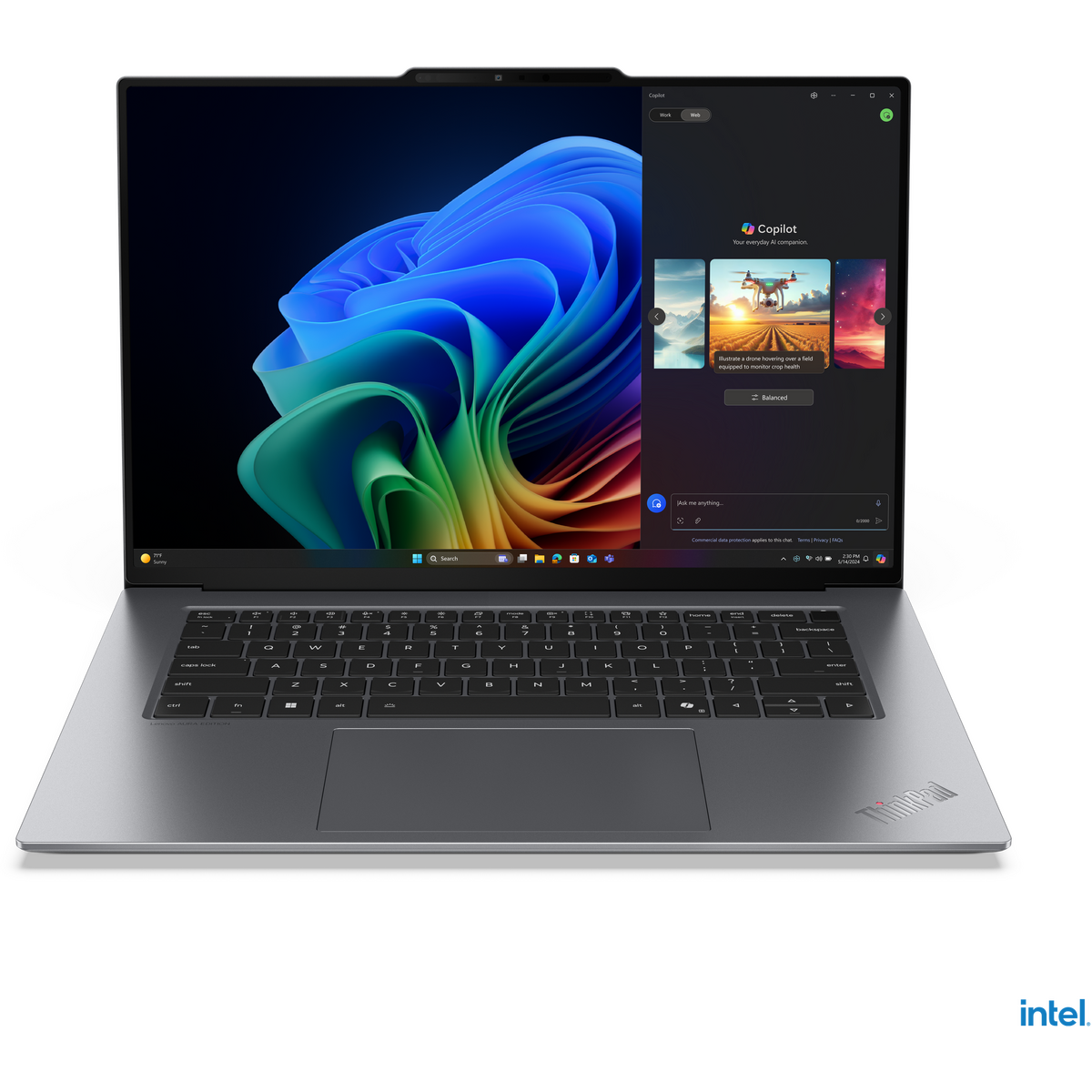 Laptop ThinkPad X9-15 Gen 1 Aura Edition 2.8K 15.3 inch Intel Core Ultra 7 258V 32GB 1TB SSD Windows 11 Pro Grey