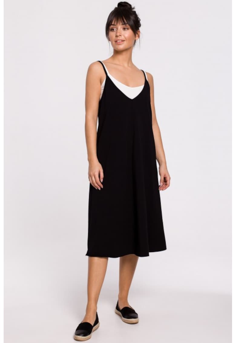 Oferte la Rochie in straturi cu bretele - - Negru