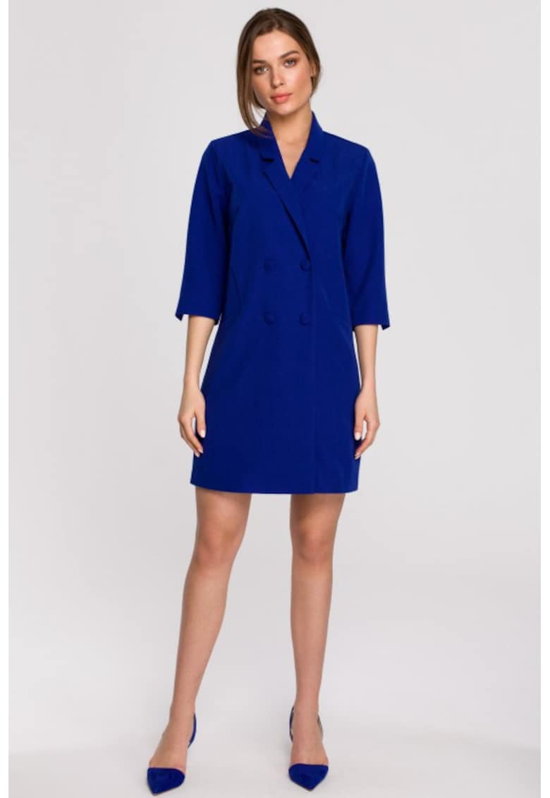 Oferte la Rochie sacou cu curea - - Bleumarin