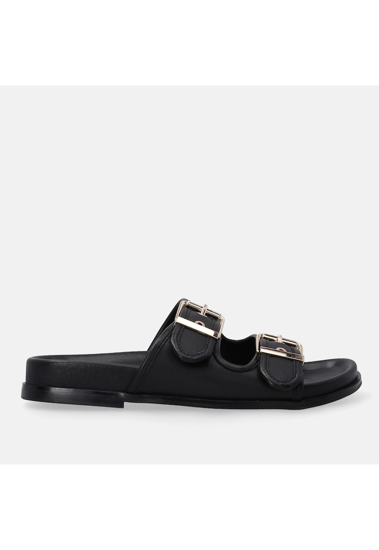 Papuci de piele cu barete reglabile