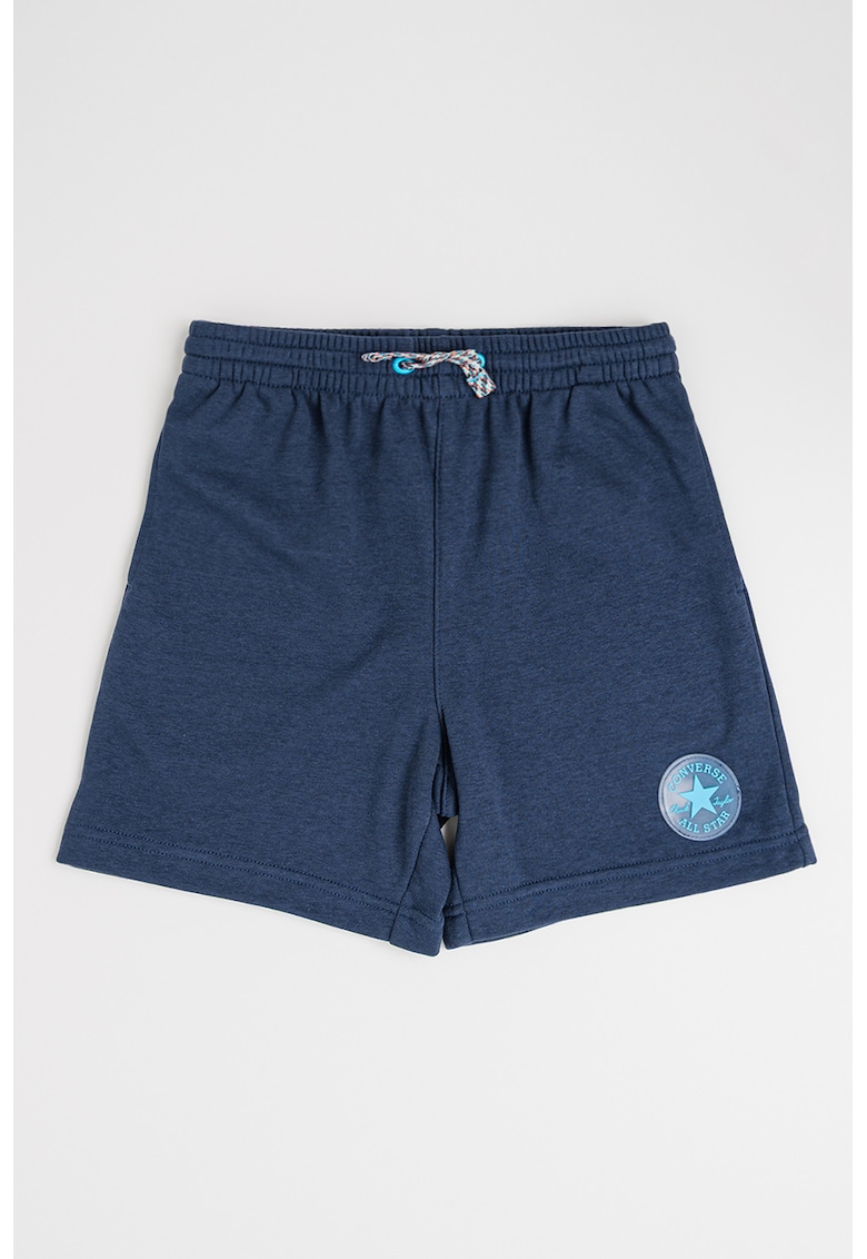 Oferte la Pantaloni scurti din amestec de bumbac cu snur - Bleumarin