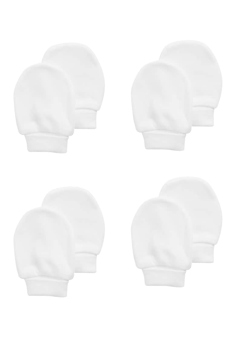 Set de manusi - 4 perechi - Alb