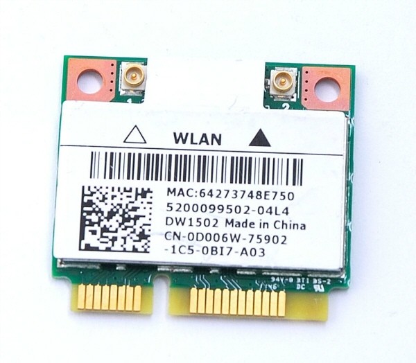 Oferte la PLACA DE RETEA: DELL DW1502; WIRELESS 150 Mbps; uPCI; REF