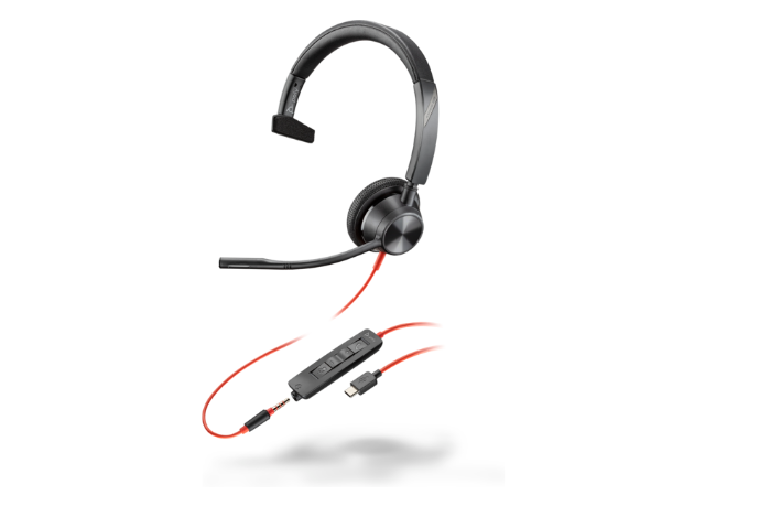 Sistem Poly Blackwire 3315 (black, mono, USB-C)