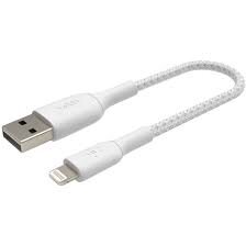 Oferte la Cablu De Date\Incarcare USB-A to Lightning  Braided 0.15M Alb